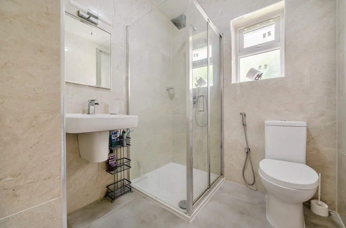 Bathroom with walk-in shower, Crofton Road Orpington detached house