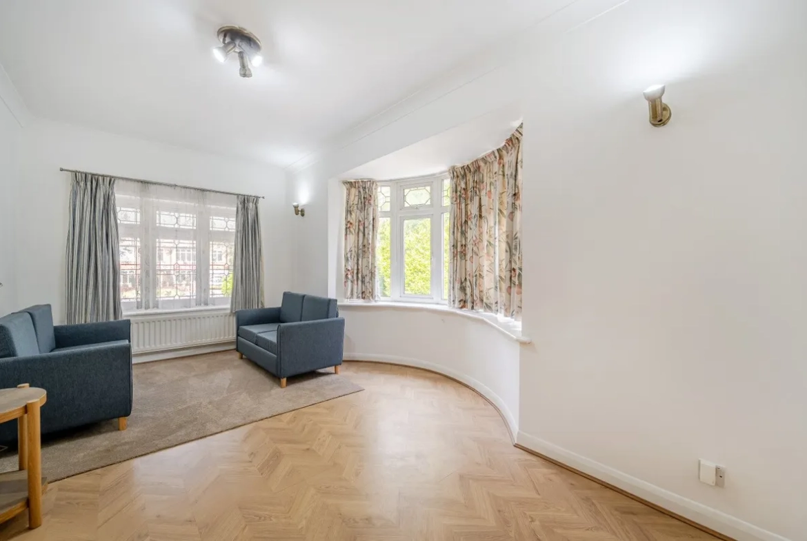 Living room bay window, Crofton Road Orpington detached house