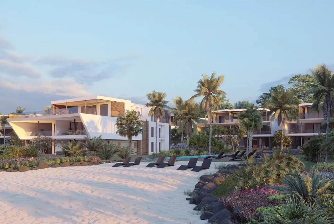 Beachfront residences and private beach at The Peninsula, Black River, Mauritius (architect’s impression)