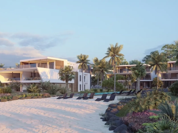 Beachfront residences and private beach at The Peninsula, Black River, Mauritius (architect’s impression)